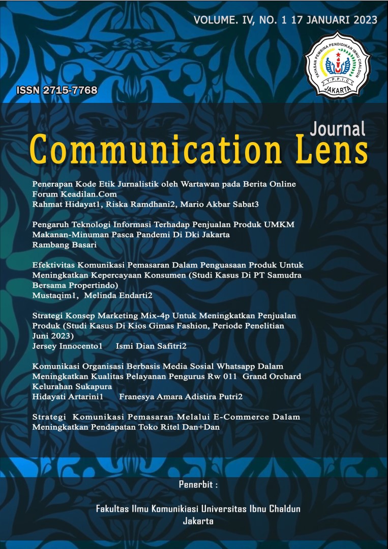 					View Vol. 4 No. 1 (2024): Journal Communication Lens
				