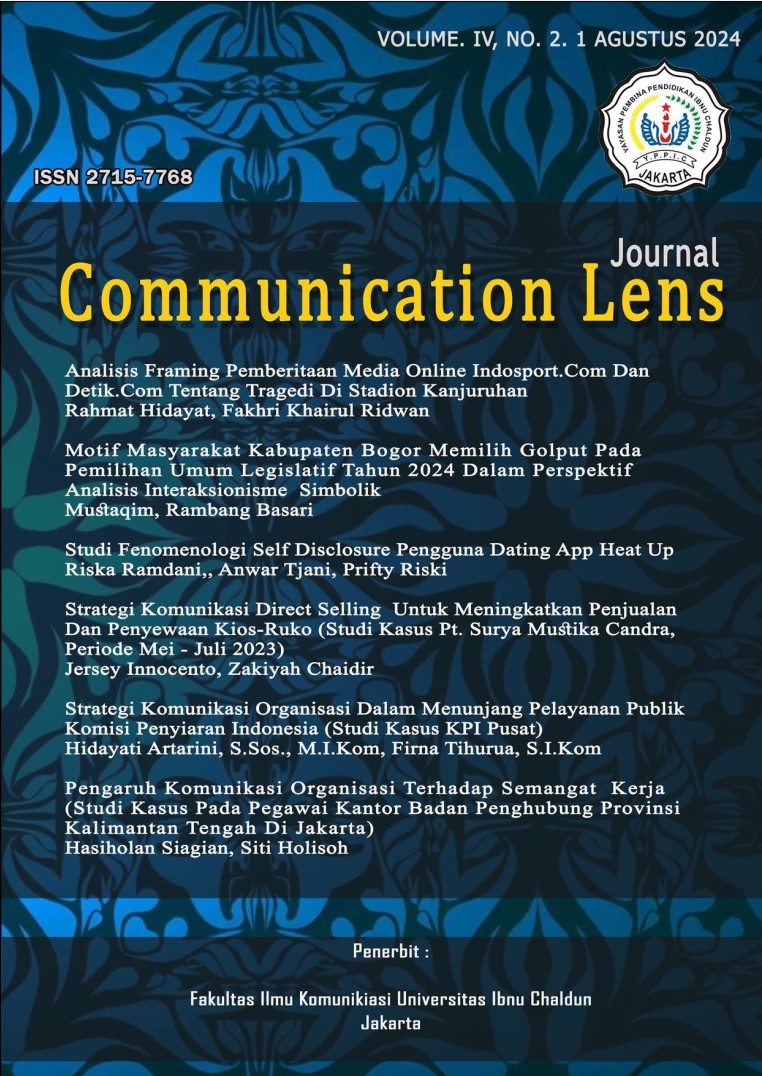 					View Vol. 4 No. 2 (2024):  Journal Communication Lens
				